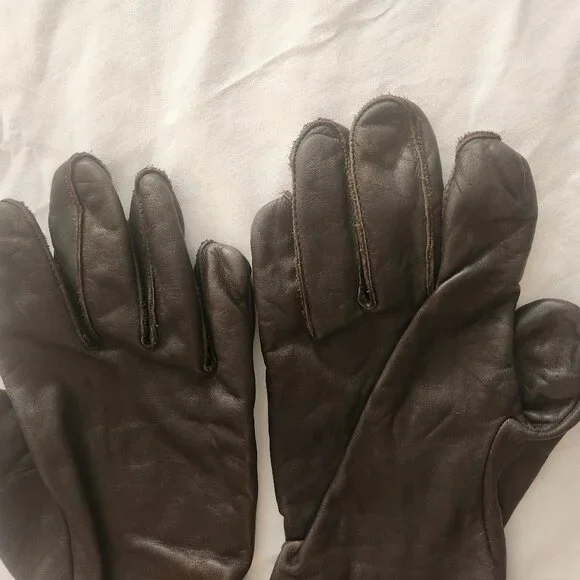 Vintage Military Vietnam Era Men's Leather Gloves - Picture 4 of 10